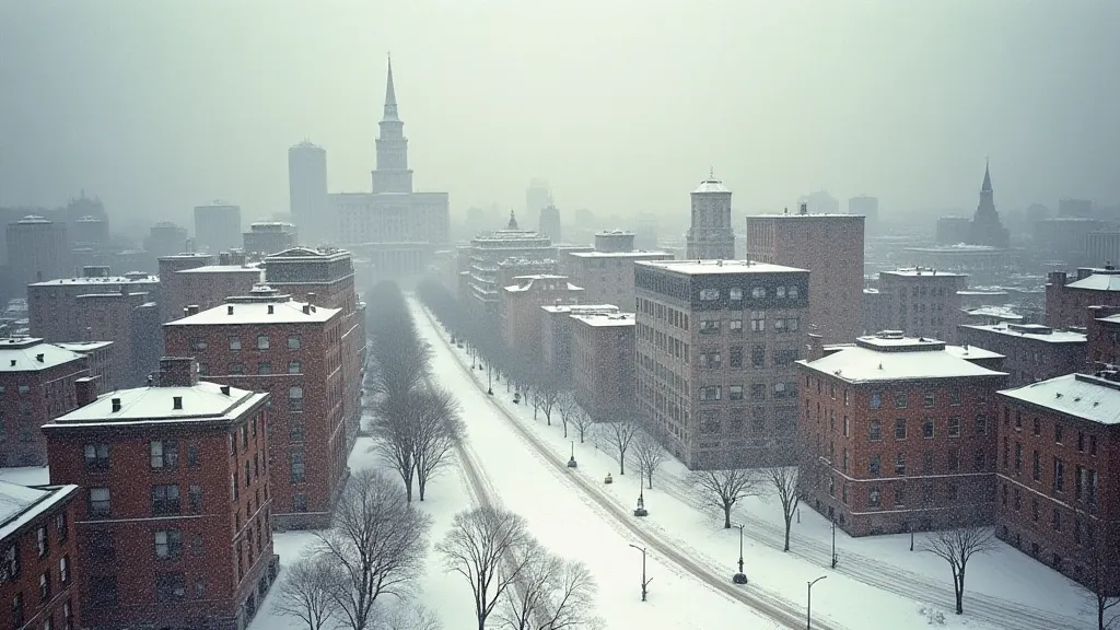 Boston covered in snow, 1920
