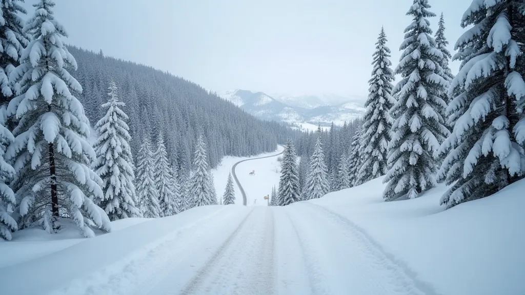 Snow-covered Cascade Mountains