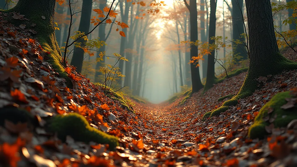 Dry forest with thick ground cover.