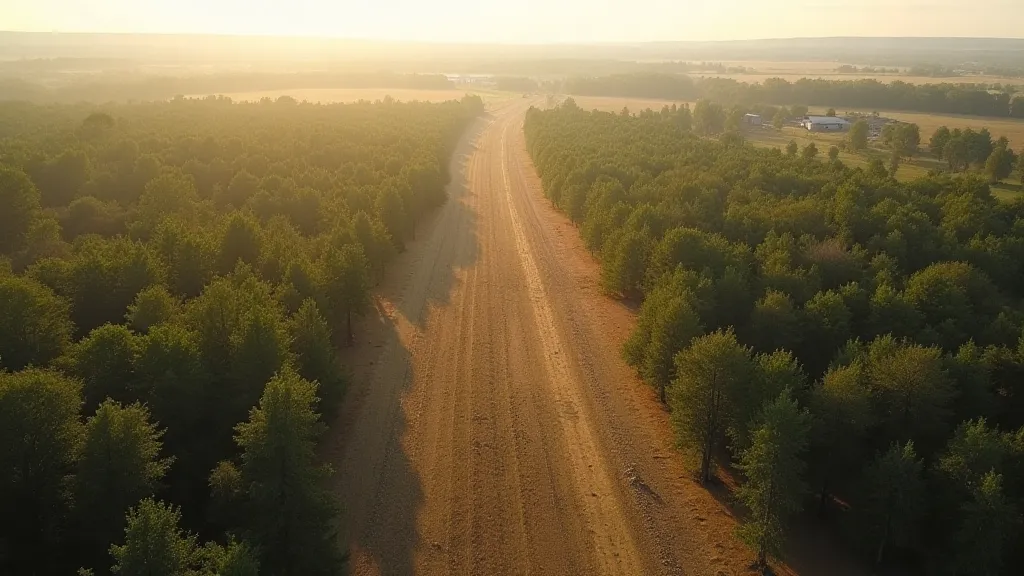 Transitioning forest to sparser woodland.