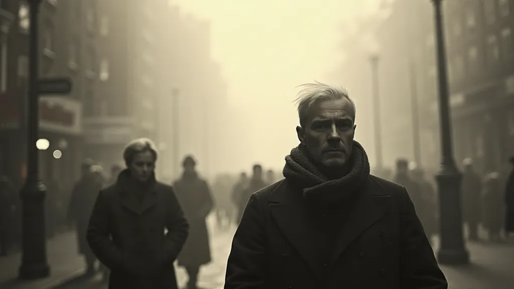 London street scene during the Great Smog