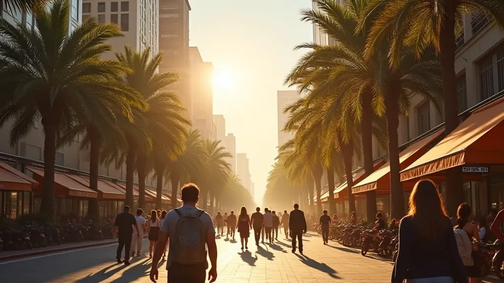 City experiencing a severe heatwave