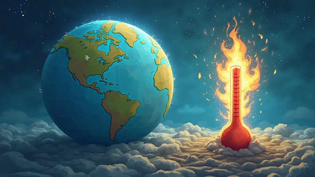 Earth with rising temperature gauge