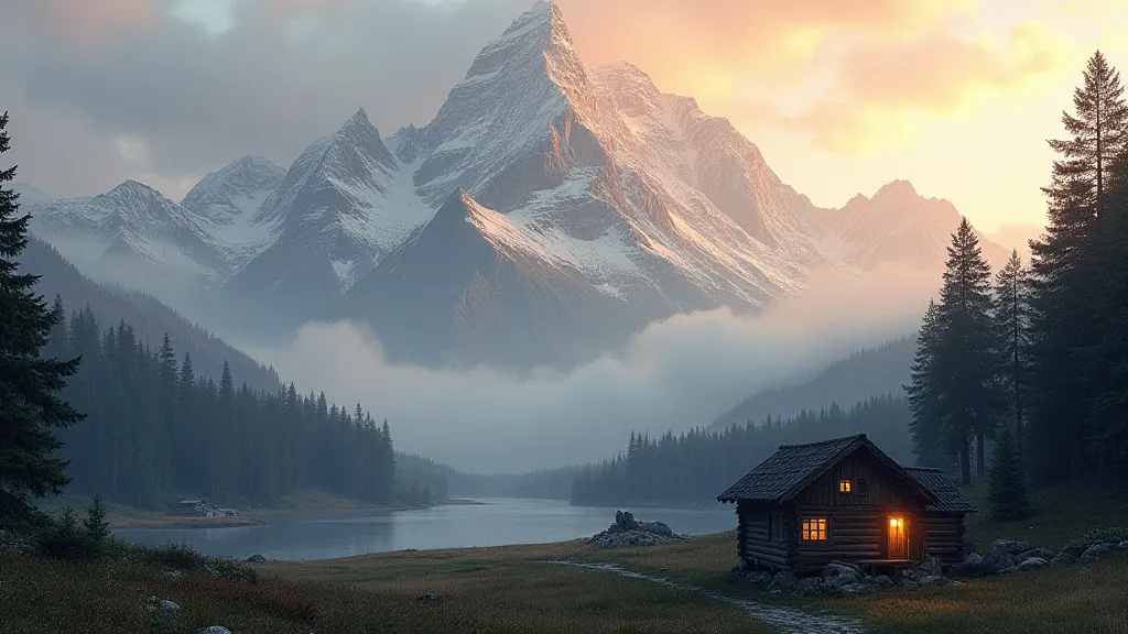 Snow-capped mountains in the distance